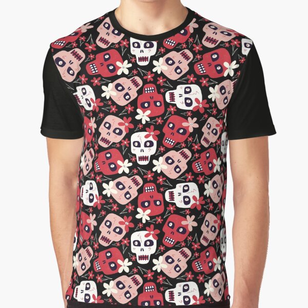 Skull & Flower Madness – Must‑Have Streetwear by PSYNOVA T-Shirts, Hoodie, Sweatshirt | BlankRebels.com (Image 1)