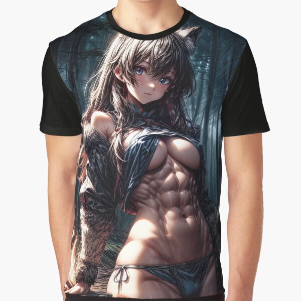 Manga fighter woman with fox ears in forest by TheArtistOf2022 T-Shirts, Hoodie, Sweatshirt | BlankRebels.com (Image 1)