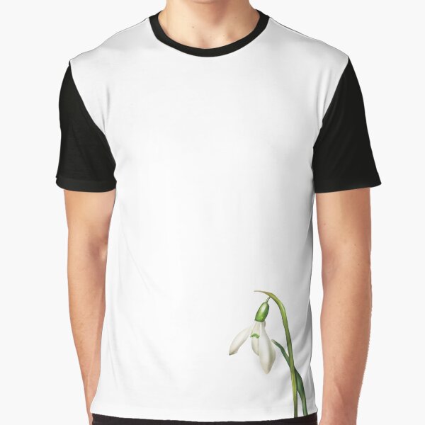 Snowdrop drawing - flower illustration - purity - white flower by Marinicks T-Shirts, Hoodie, Sweatshirt (Image 1)