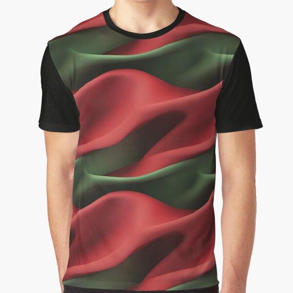 Swirling Red and Green Ribbons, Christmas by patternicco
