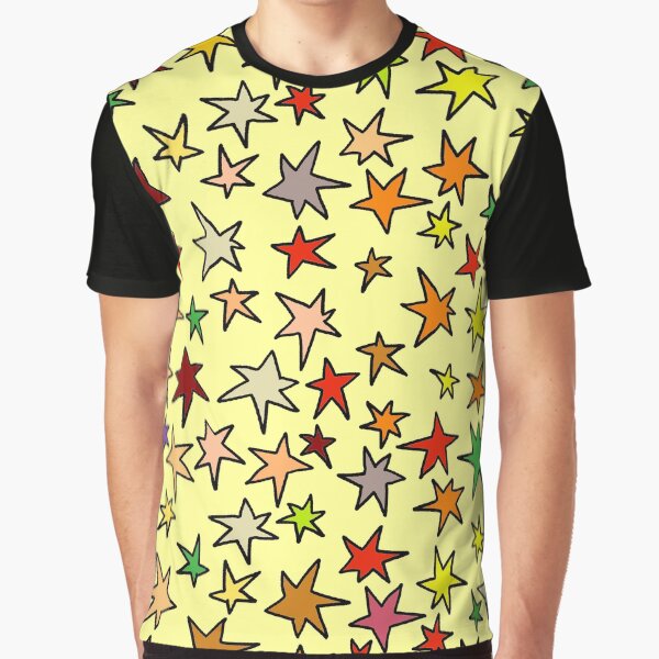 Doodle stars on yellow by Carrie_Anne_Designs T-Shirts, Hoodie, Sweatshirt | BlankRebels.com (Image 1)