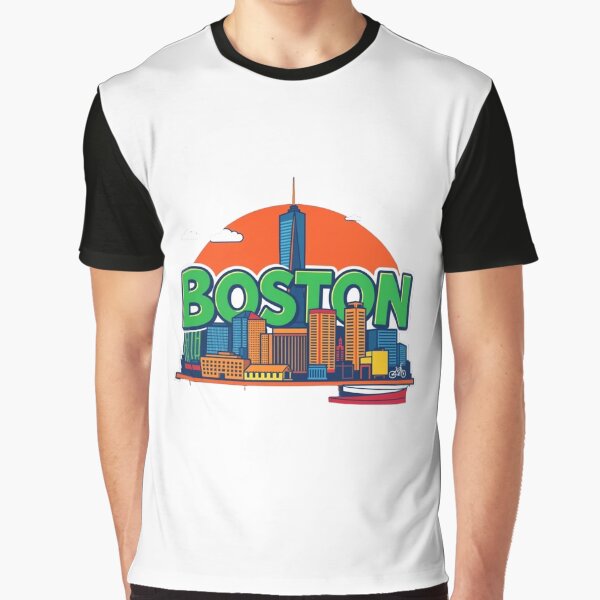 Boston Skyline Sketch by 0penvimark T-Shirts, Hoodie, Sweatshirt | BlankRebels.com (Image 1)