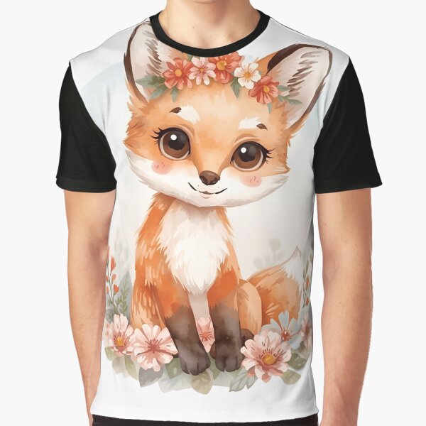 Cute flowery fox in the fairytale forest by SimonsDesignArt