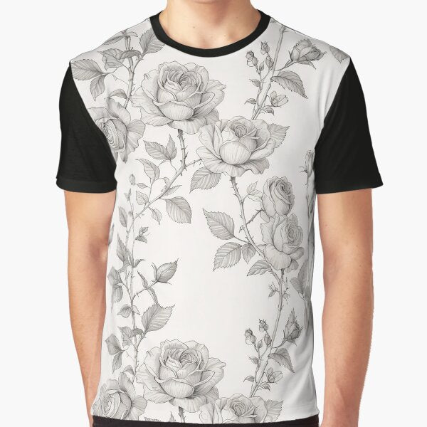Rose Sketch by CoolPixels T-Shirts, Hoodie, Sweatshirt | BlankRebels.com (Image 1)