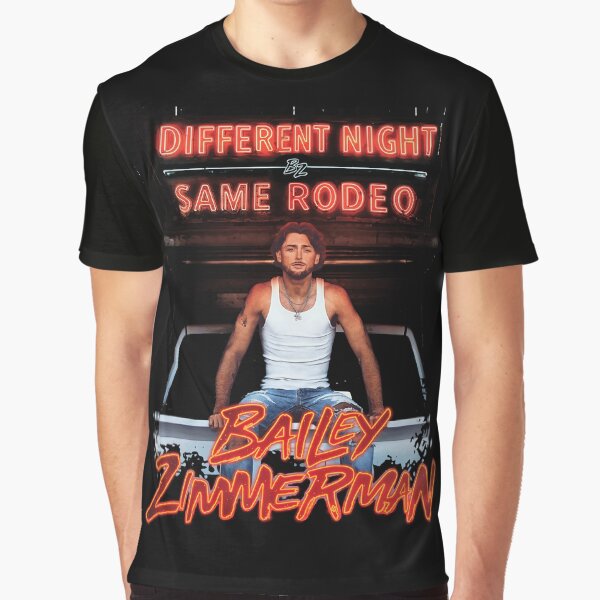 Different Night Same Rodeo Shirt, Country Music, Bailey Zimmerman Tour 2026 by RuperDelois