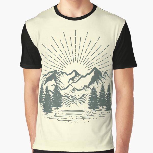 Mountain Forest Illustration by Peekonet T-Shirts, Hoodie, Sweatshirt | BlankRebels.com (Image 1)