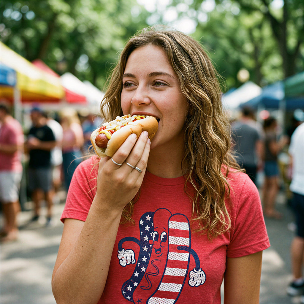 Fourth Of July Hotdog Women's T Shirt