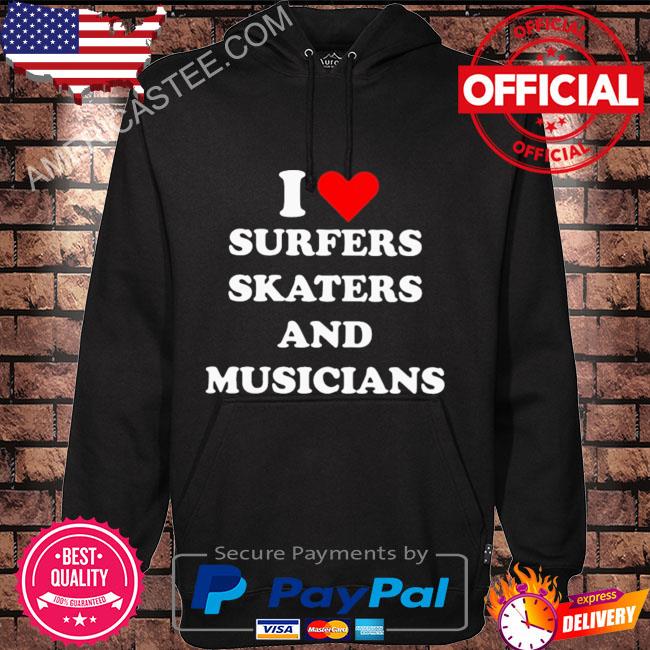 I love surfers skaters and musicians baby shirt
