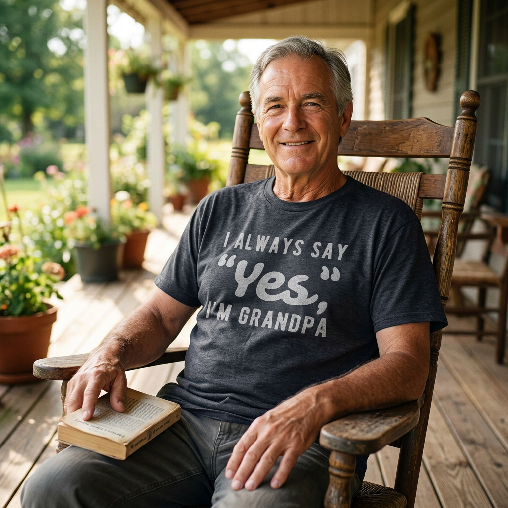 I Always Say Yes I'm Grandpa Men's T Shirt