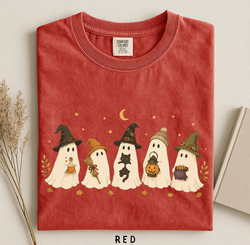 Halloween Ghosts Fall Tees Comfort Colors Autumn Unisex T-shirt, Sweatshirt, Hoodie (2)