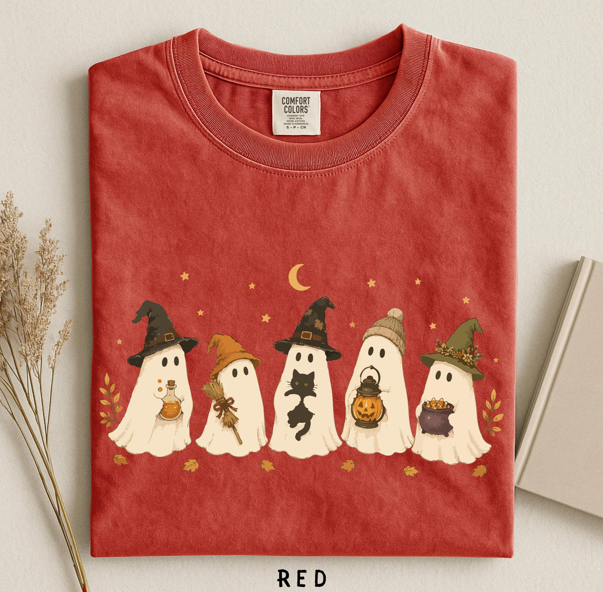 Halloween Ghosts Fall Tees Comfort Colors Autumn Unisex T-shirt, Sweatshirt, Hoodie (2)