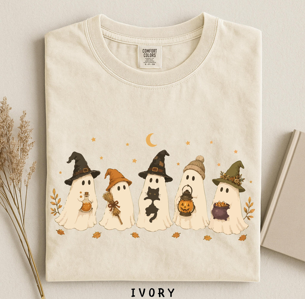 Halloween Ghosts Fall Tees Comfort Colors Autumn Unisex T-shirt, Sweatshirt, Hoodie (4)