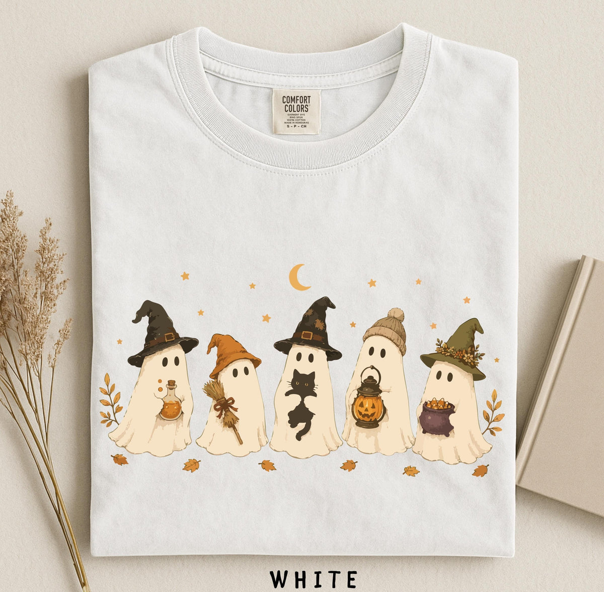 Halloween Ghosts Fall Tees Comfort Colors Autumn Unisex T-shirt, Sweatshirt, Hoodie (3)