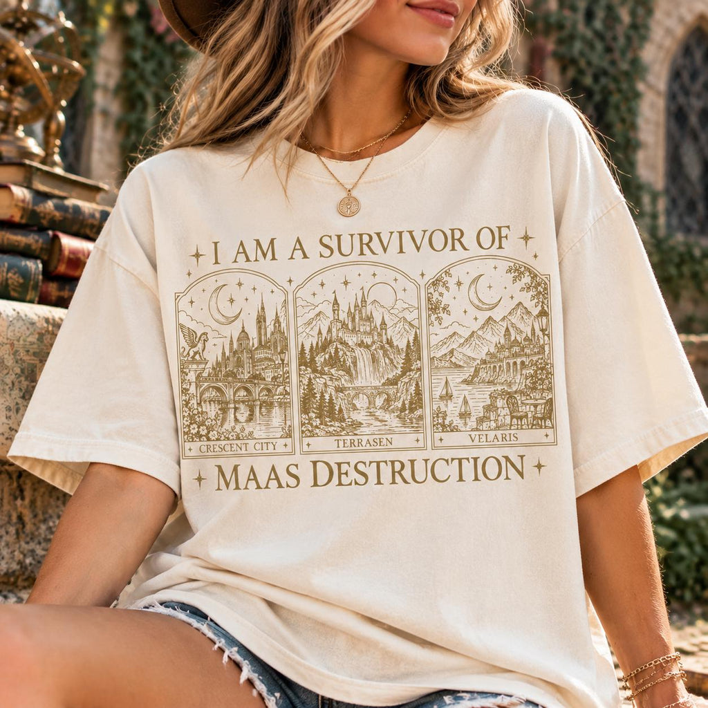 Comfort Colors Maas Destruction Sjm Bookish Tee Acotar Velaris Throne Glass Crescent City Romantasy Pic1275 (2)