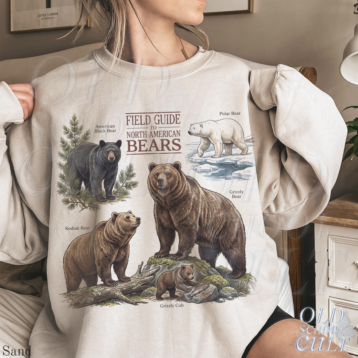 Vintage Bear Retro North American Wildlife 90s Natural History Forest Animal Lover Cabin Nostalgia (5)
