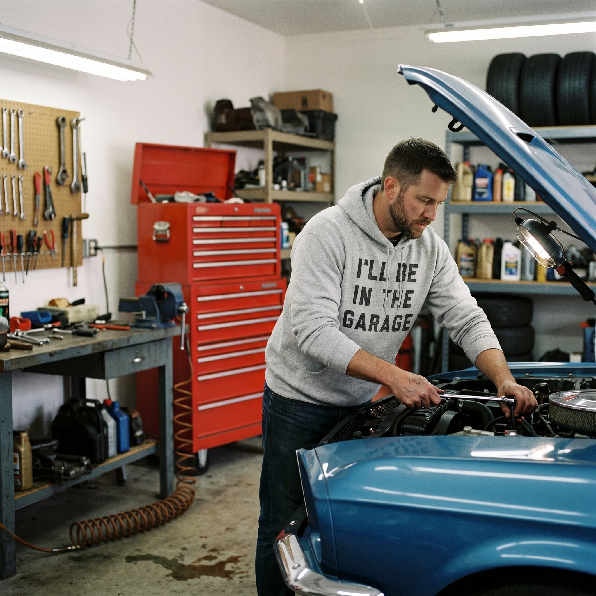 I'll Be In The Garage Hoodie