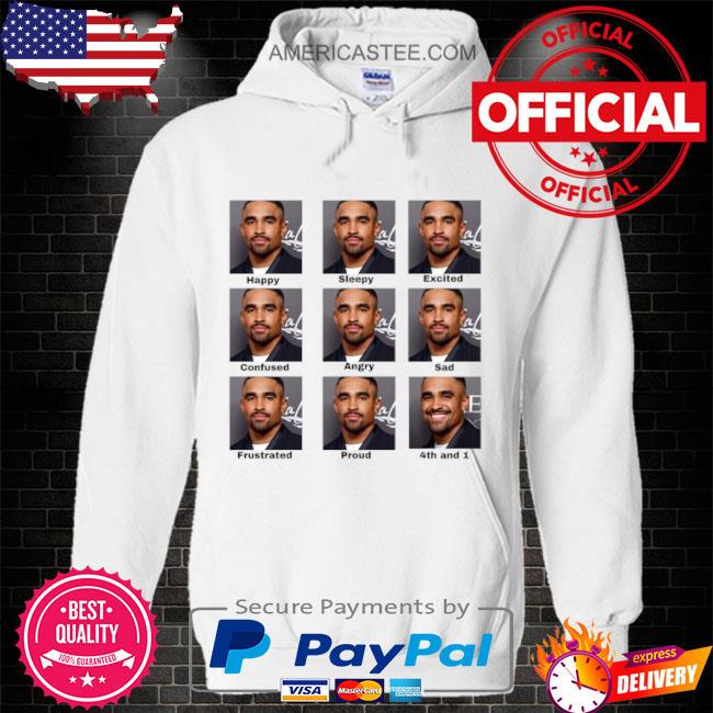 Jalen hurts faces 4th and 1 tush push football shirt