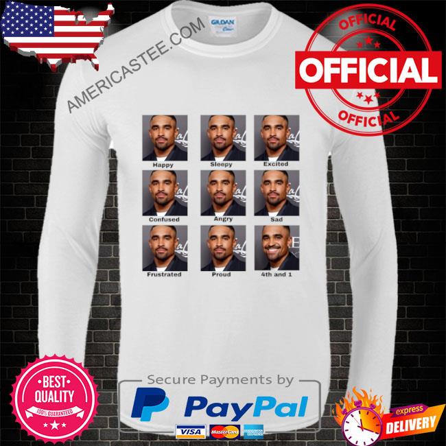Jalen hurts faces 4th and 1 tush push football shirt