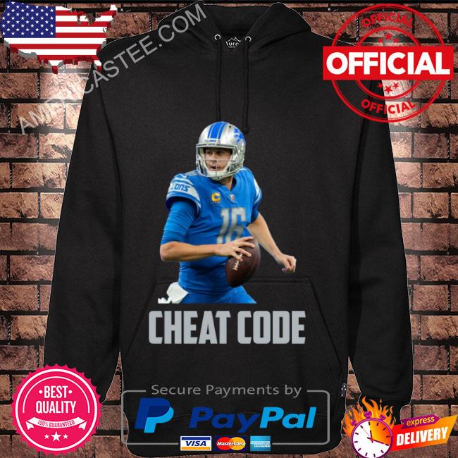 Jared goff cheat code detroit football fan shirt