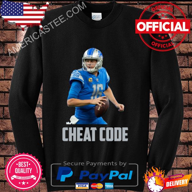 Jared goff cheat code detroit football fan shirt