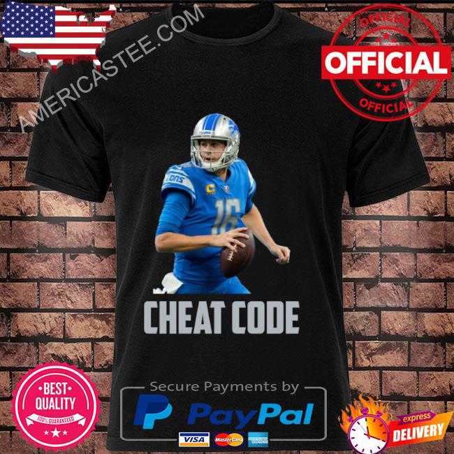 Jared goff cheat code detroit football fan shirt