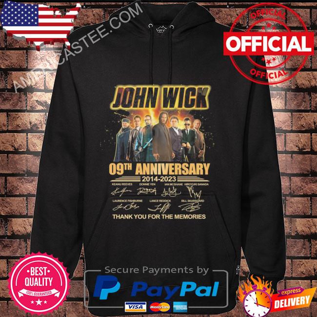 John Wick 09th anniversary 2014 2023 thank you for the memories signatures shirt