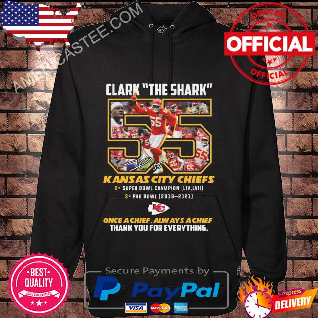 Kansas City Chiefs Clark the Shark 2019 2021 thank you for the memories signature shirt