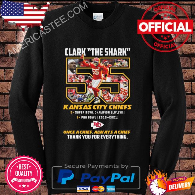 Kansas City Chiefs Clark the Shark 2019 2021 thank you for the memories signature shirt