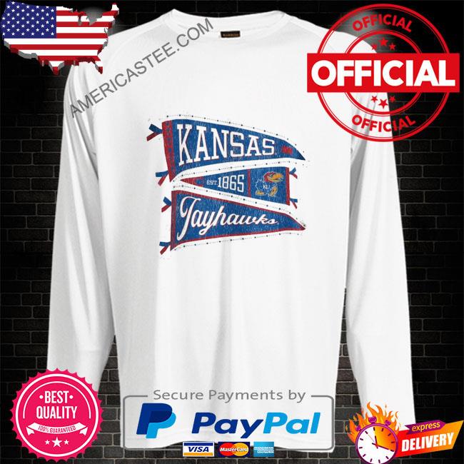 Kansas jayhawks pressbox women’s pennant stack shirt