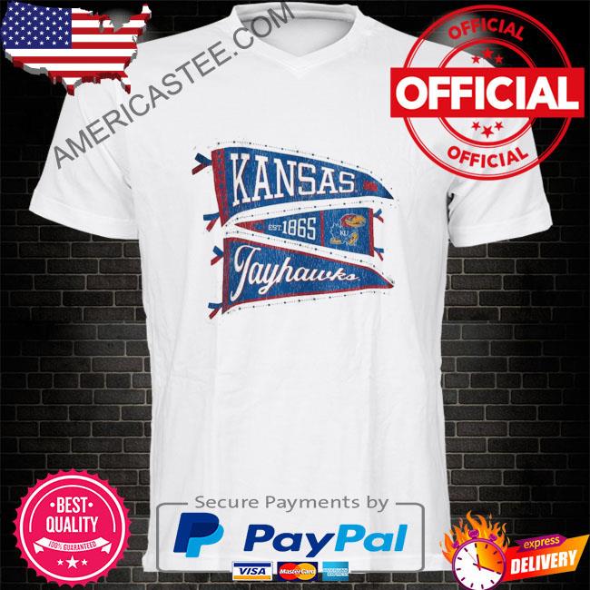 Kansas jayhawks pressbox women’s pennant stack shirt