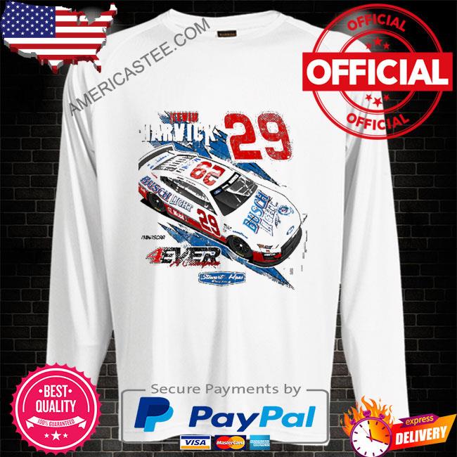 Kevin harvick stewart-haas racing team collection 2023 #29 busch light name & number shirt