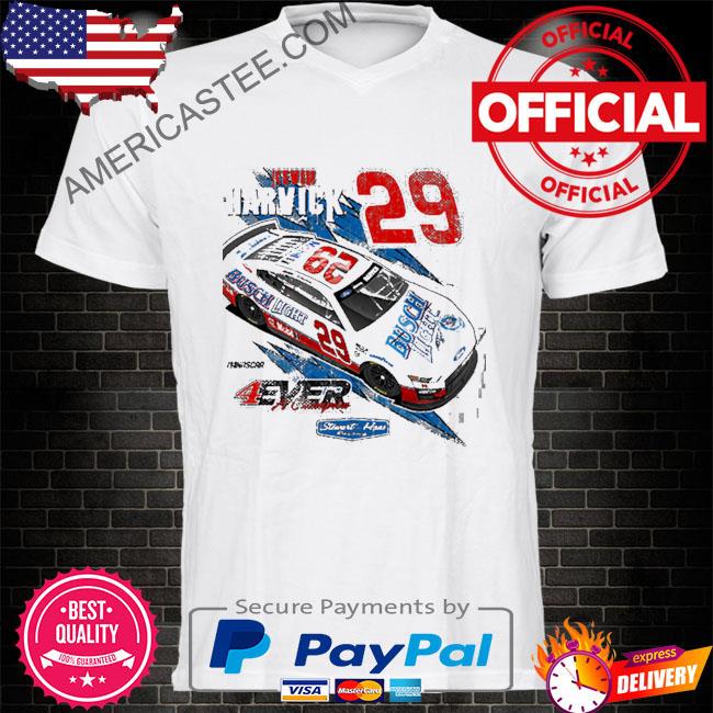 Kevin harvick stewart-haas racing team collection 2023 #29 busch light name & number shirt