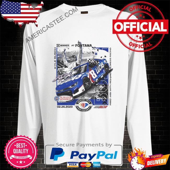 Kyle Busch Race Win Auto club speedway nascar 75th shirt
