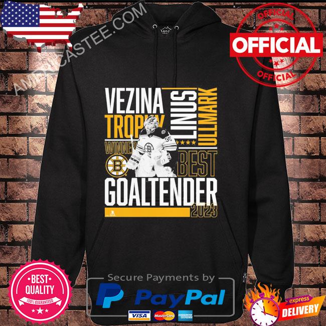 Linus Ullmark Boston Bruins 2023 Vezina Trophy Winner T-Shirt