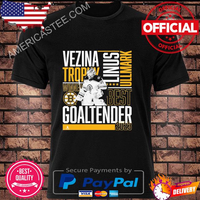 Linus Ullmark Boston Bruins 2023 Vezina Trophy Winner T-Shirt