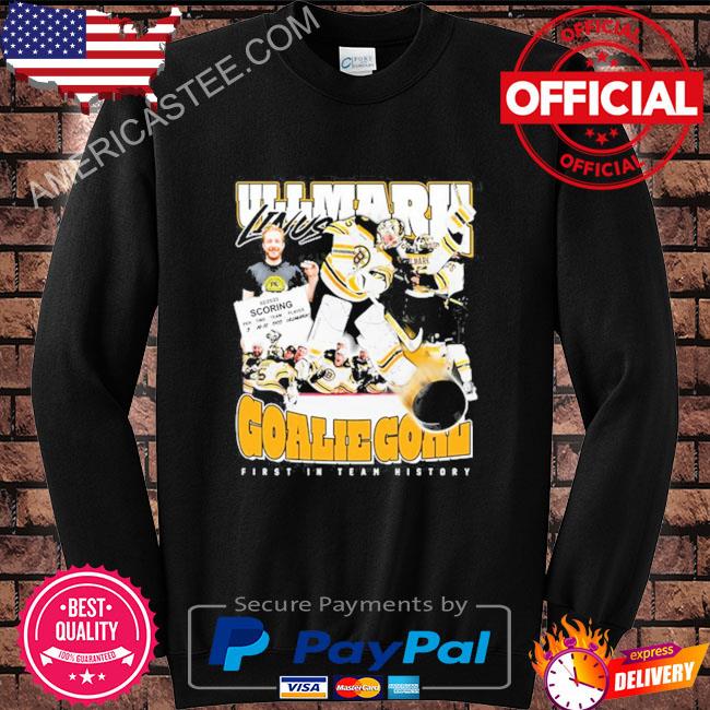 Linus Ullmark First Goalie Goal in Bruins History Shirt