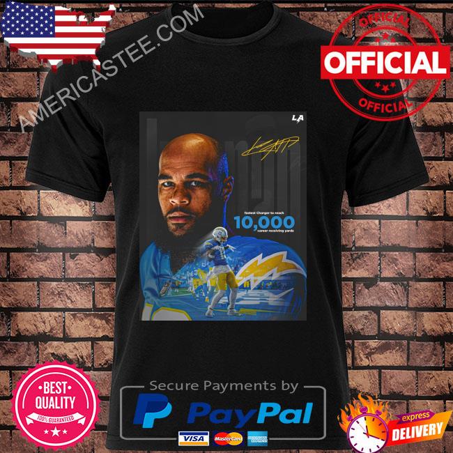 Los angeles chargers keenan allen fastest charger to reach 10000 career receiving yards shirt