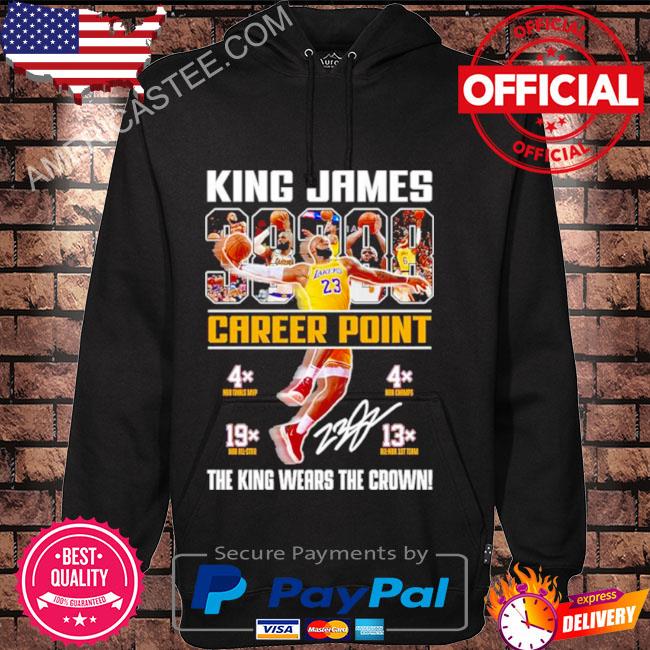 Los Angeles Lakers king James 38388 career point the king wears the crown with signature shirt
