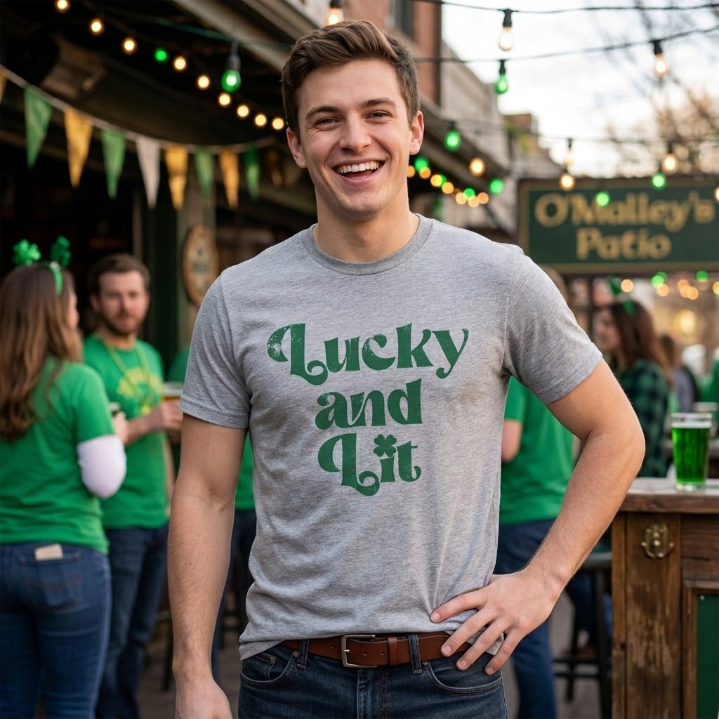 Lucky And Lit Men's T Shirt