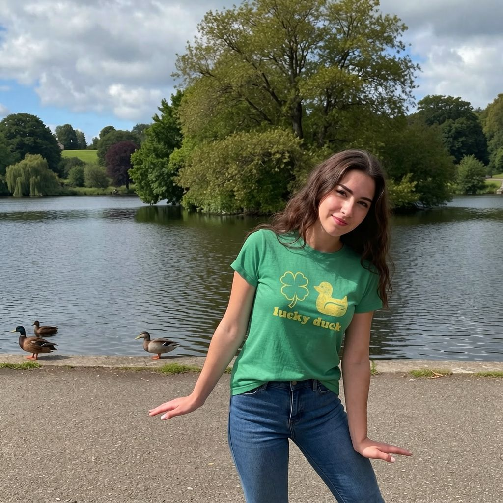 Lucky Duck Clover Women's T Shirt