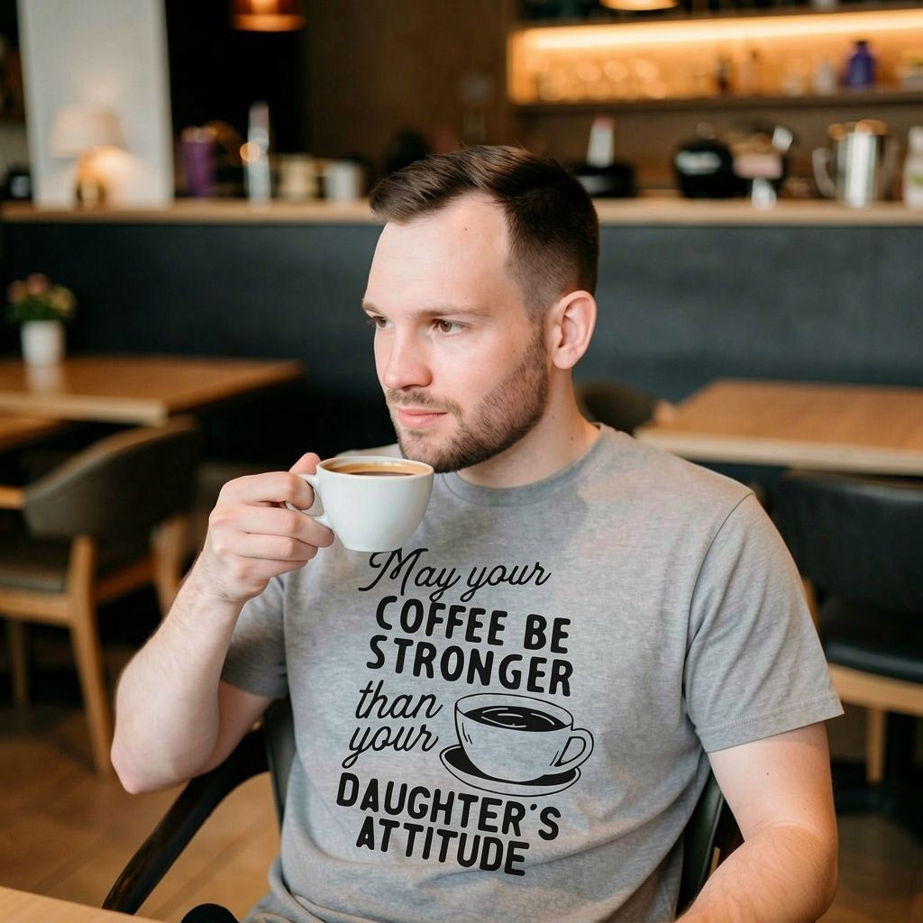 Coffee Stronger Than Your Daughter's Attitude Men's T Shirt