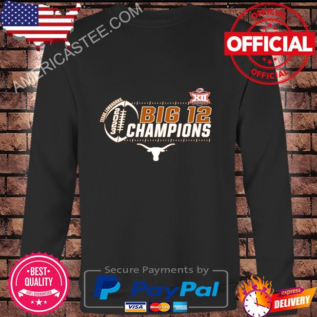 Men’s Blue 84 Orange Texas Longhorns 2023 Big 12 Football Conference Champions Locker Room T-Shirt