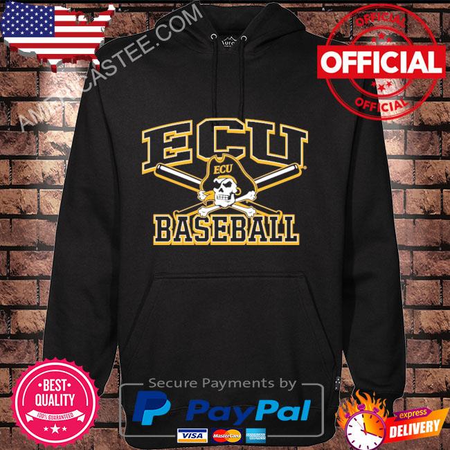 Mens blue 84 pur east Carolina pirates sp walk alone crossed baseball bats shirt