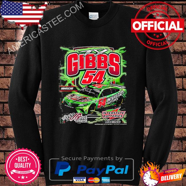 Men’s Ty Gibbs Joe Gibbs Racing Team Collection Charcoal Interstate Batteries Car T-Shirt
