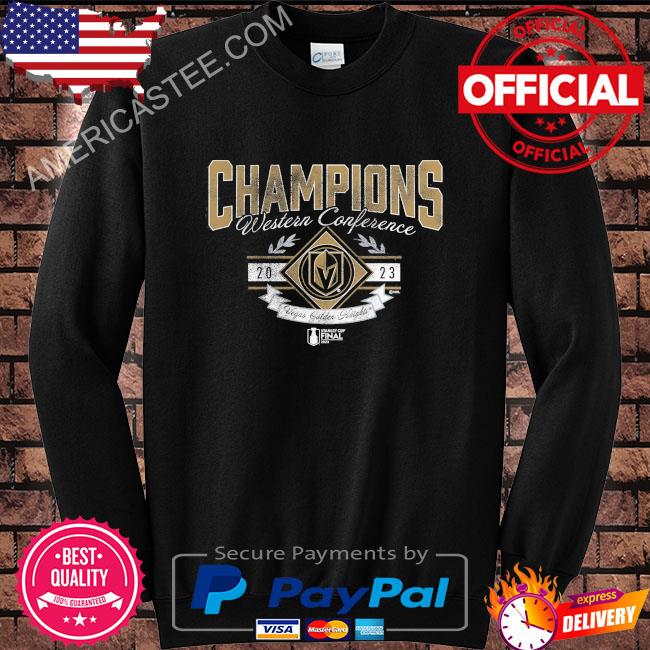 Men’s Vegas Golden Knights Heather Charcoal 2023 Western Conference Champions Icing Tri-Blend T-Shirt