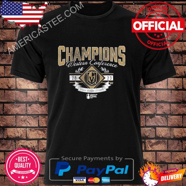 Men’s Vegas Golden Knights Heather Charcoal 2023 Western Conference Champions Icing Tri-Blend T-Shirt