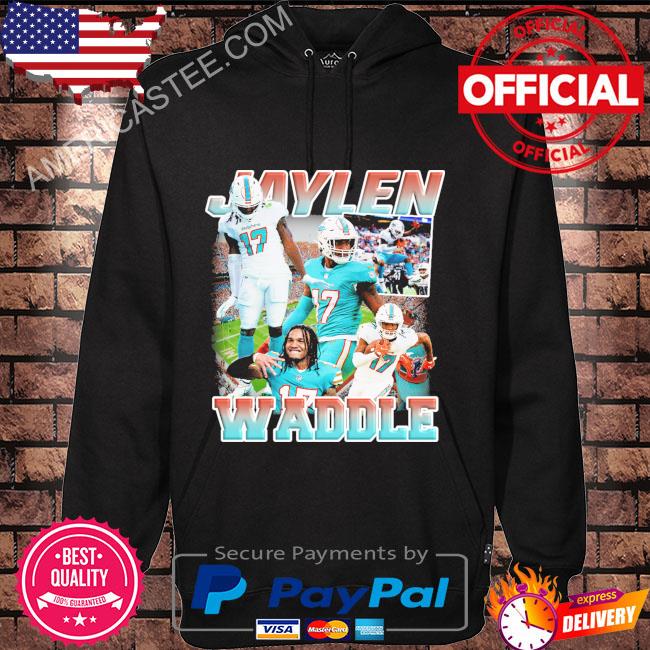 Miami dolphins jaylen waddle graphic shirt black
