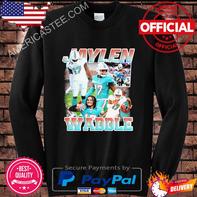 Miami dolphins jaylen waddle graphic shirt black