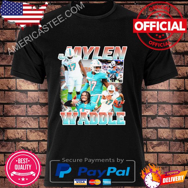 Miami dolphins jaylen waddle graphic shirt black