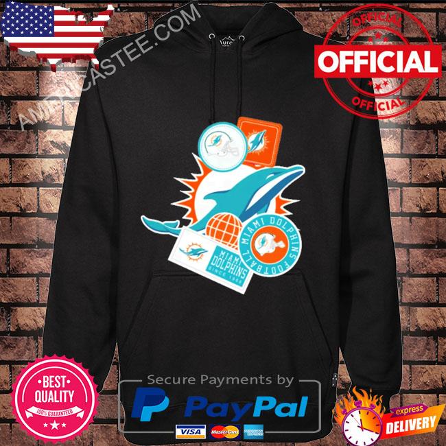 Miami dolphins new era slub front knot helmet logo shirt